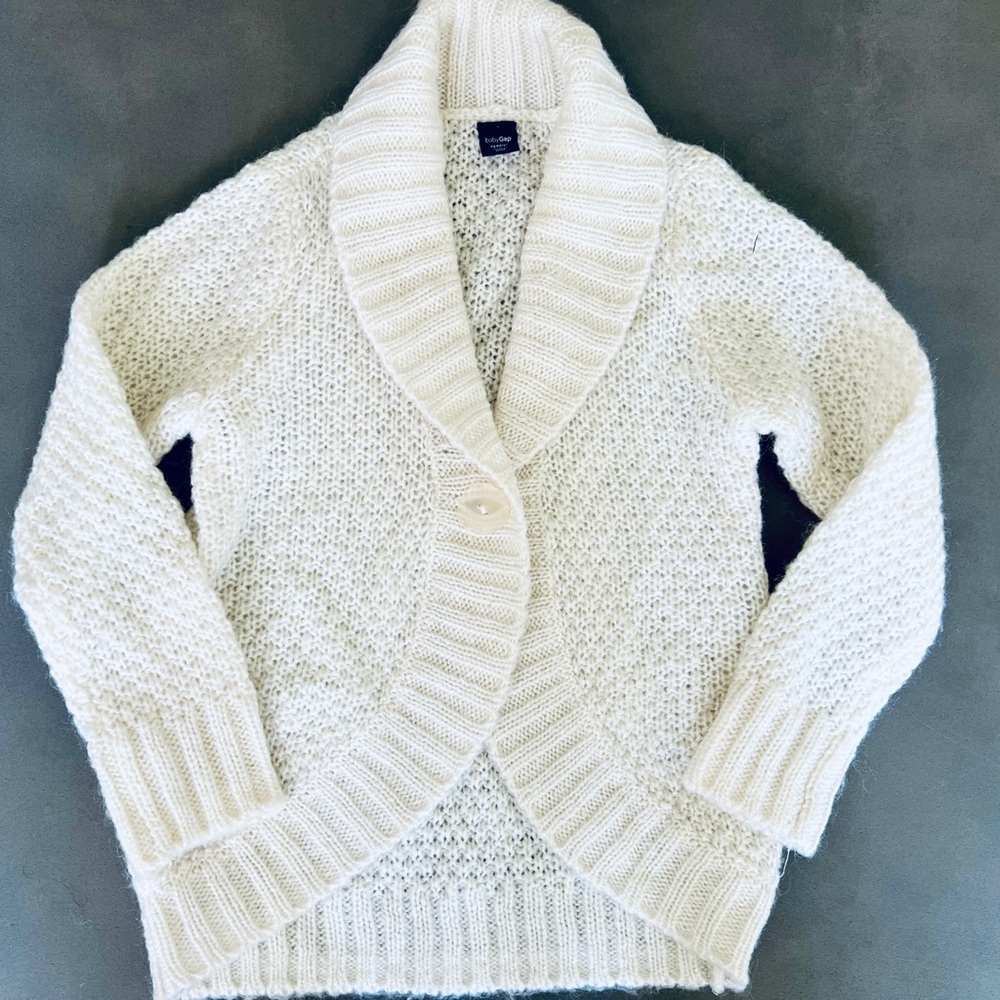 GAP Kids Off White Knit Sweater Bolero Cardigan Sz 4